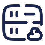 Server Square Cloud SVG Icon
